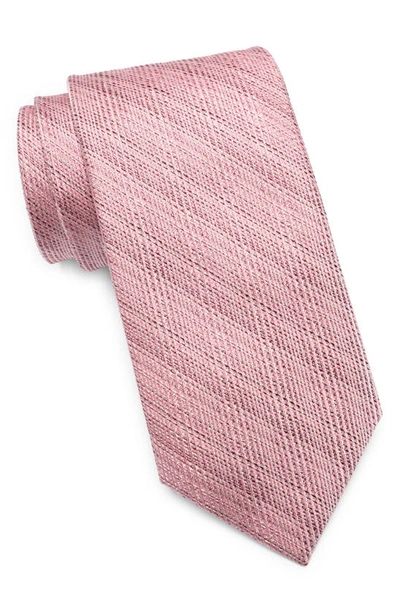 Nordstrom Hewitt Solid Silk Tie In Pink