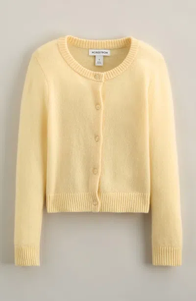 Nordstrom Kids' Cashmere Cardigan In Yellow