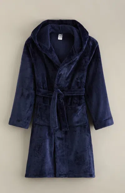 Nordstrom Kids' Hooded Fleece Robe In Blue