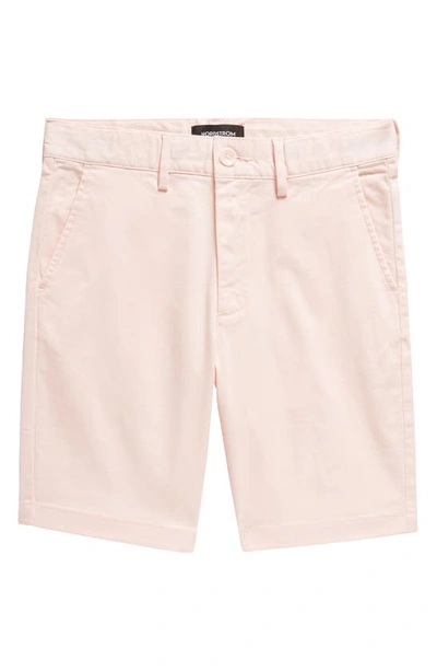 Nordstrom Kids' Slim Straight Leg Chino Shorts In Pink Veil Rose