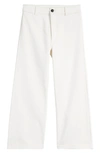 Nordstrom Kids' Wide Leg Denim Jeans In Ivory Egret