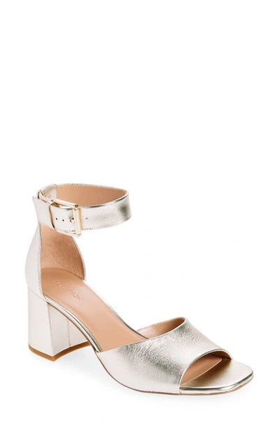 Nordstrom Lomita Ankle Strap Sandal In Gold Metallic