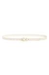 Nordstrom Metal Keeper Belt In Ivory Birch