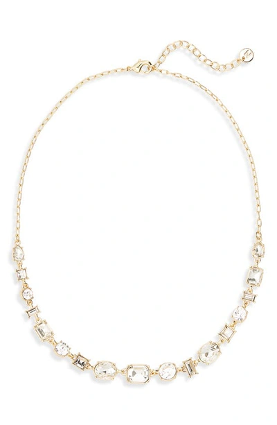 Nordstrom Mixed Crystal Chain Necklace In Clear- Gold