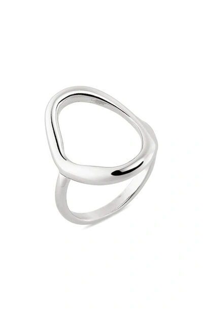 Nordstrom Open Oval Ring In Rhodium