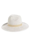 Nordstrom Packable Braided Paper Straw Panama Hat In Light Grey Combo