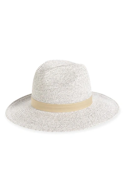 Nordstrom Packable Braided Paper Straw Panama Hat In Light Grey Combo