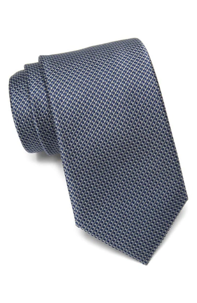 Nordstrom Parker Silk Tie In Silver Blue