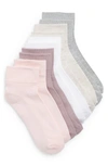 Nordstrom Pillow Sole 5-pack Quarter Socks In Multi