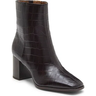 Nordstrom Rack Nadine Croc Embossed Faux Leather Short Boot In Brown Croco