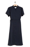 Nordstrom Rack Short Sleeve Wrap Dress In Navy Night