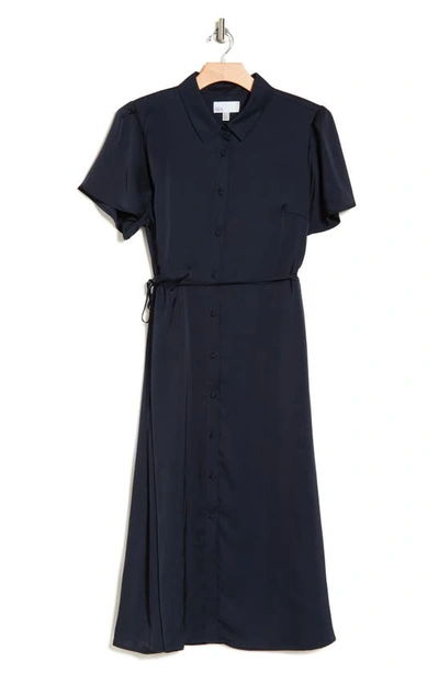 Nordstrom Rack Short Sleeve Wrap Dress In Navy Night