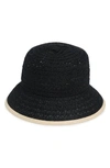 Nordstrom Rack Straw Bucket Hat In Black Combo