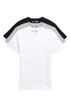 Nordstrom Rack Stretch Cotton Regular Fit V-neck Undershirt In White Multi