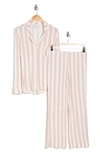 Nordstrom Rack Tranquility Long Sleeve Shirt & Pants Two-piece Pajama Set In Pink Zephyr Wide Stripe