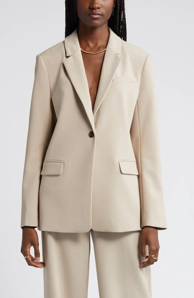 Nordstrom Relaxed Fit Blazer In Tan Cobblestone