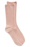 Nordstrom Rib Crew Socks In Pink Smoke