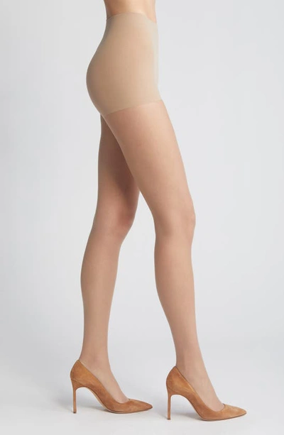 Nordstrom Run Resistant Control Top Tights In Brown Taupe