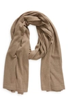 Nordstrom Transitional Knit Travel Wrap In Tan Desert Heather