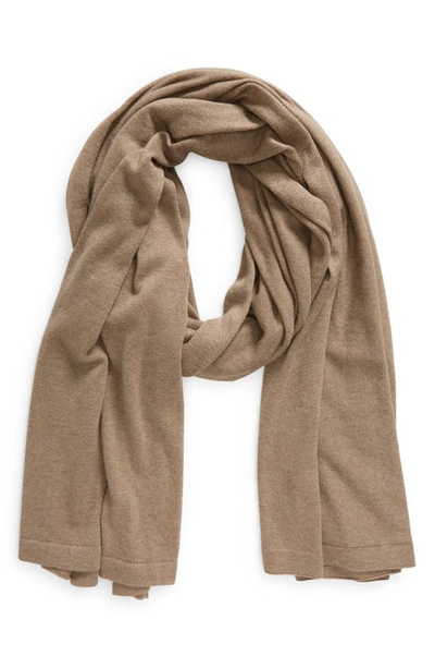 Nordstrom Transitional Knit Travel Wrap In Tan Desert Heather