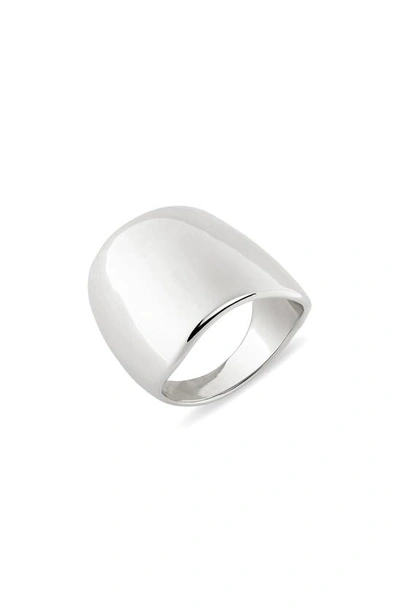 Nordstrom Wide Band Ring In Rhodium