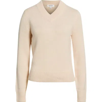 Nordstrom Wool & Cashmere High V-neck Sweater In Animal Print