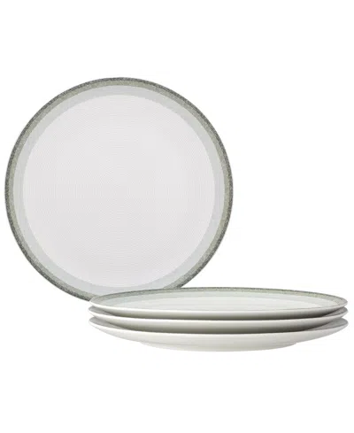 Noritake Colorscapes Layers Coupe Dinner Plate Set Of 4, 11" In Sage