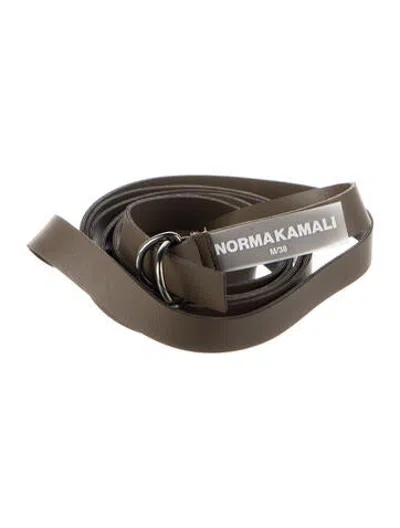Pre-owned Norma Kamali Vegan Leather Waist Belt W/ Tags In Brown