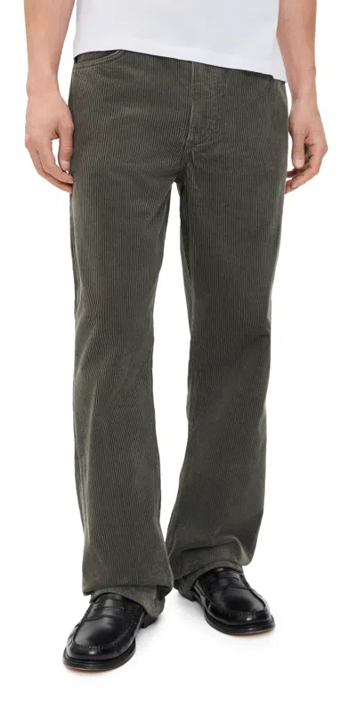 Norse Projects Korshavn Relaxed Wide Leg Corduroy Pants Beluga In Gray