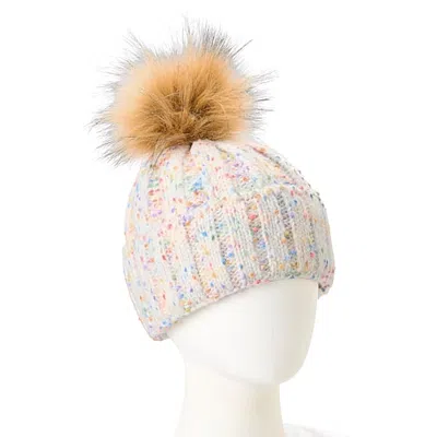 North Pole Trading Co . Womens Confetti Beanie In White