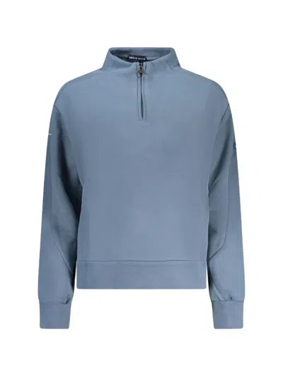 North Sails Quarter-zip Cotton Sweater In Blue