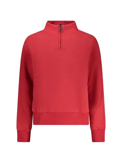 North Sails Quarter-zip Cotton Sweater In Red