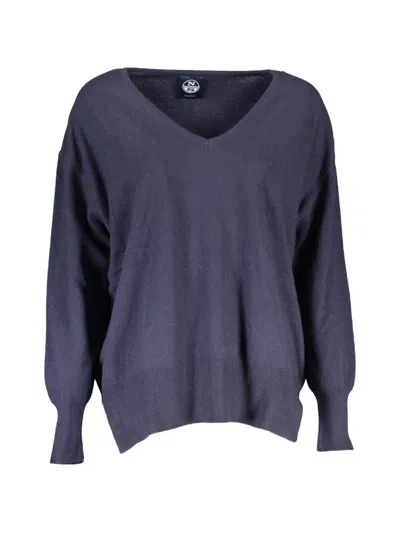 North Sails V-neck Sweater In Blue