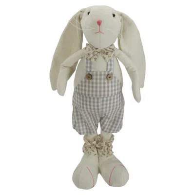 Northlight Boy Easter Bunny Rabbit In Overalls Spring Decoration In Metallic