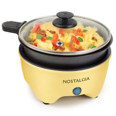 Nostalgia Mymini Personal Electric Skillet & Rapid Noodle Maker In Yellow