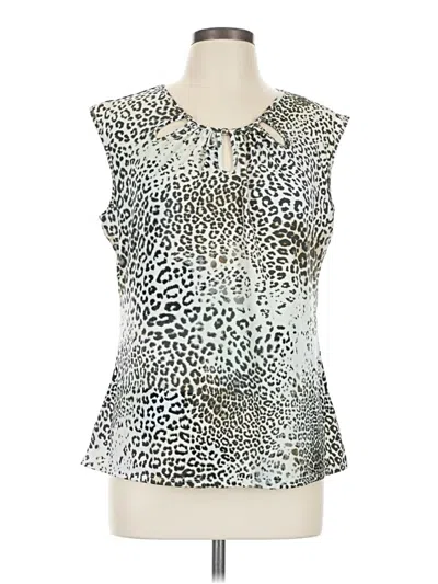 Pre-owned Notations Sleeveless Blouse In Silver