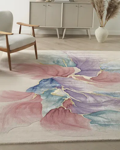 Nourison Petals In Ivory Hand-tufted Rug, 10' X 14'