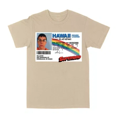 Novelty Mens Crew Neck Short Sleeve Regular Fit Graphic T-shirt In Sand