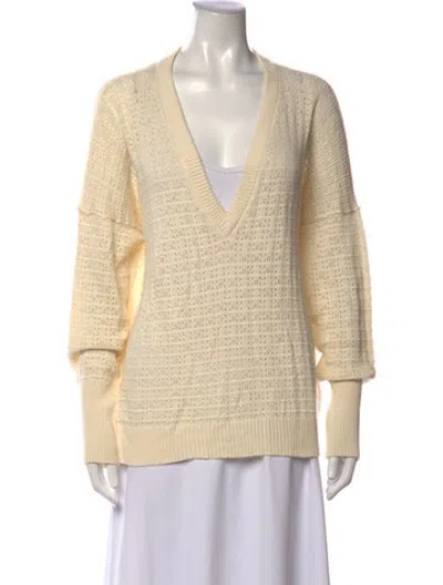 Pre-owned Nsf V-neck Sweater In Neutrals