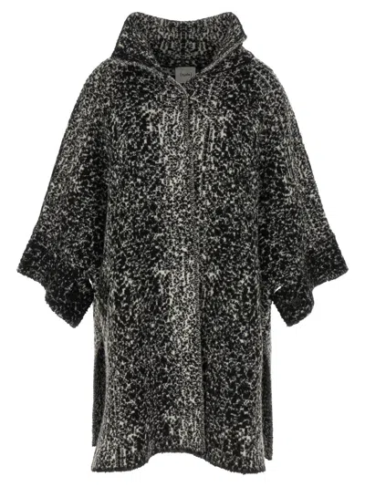 Nude Black Hood Trench Coat