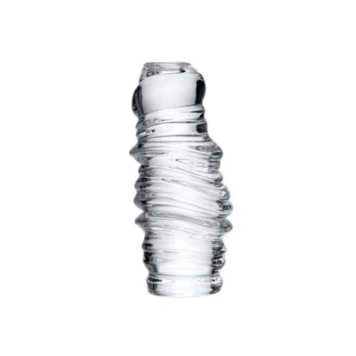 Nude Glass Eos Candle Holder In Silver