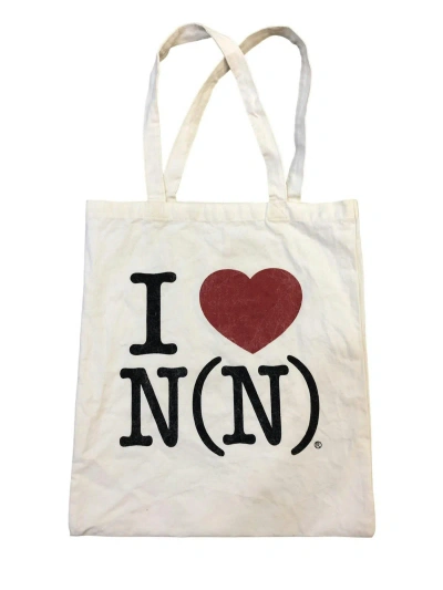 Pre-owned Number N Ine I Love Number (n)ine Tote Bag In White