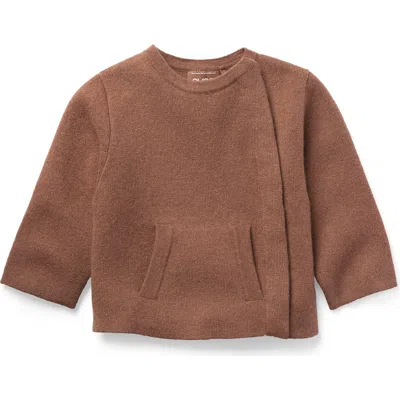 Nuna Babies'  Kids' Asymmetrical Cashmere Sweater In Brown