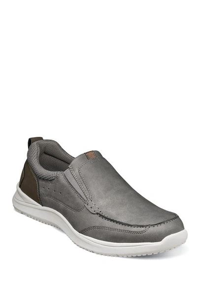 Nunn Bush Conway Moc Toe Slip-on Sneaker In Gray