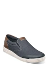 Nunn Bush Kore City Walk Canvas Moc Toe Slip-on Sneaker In Dark Blue Canvas