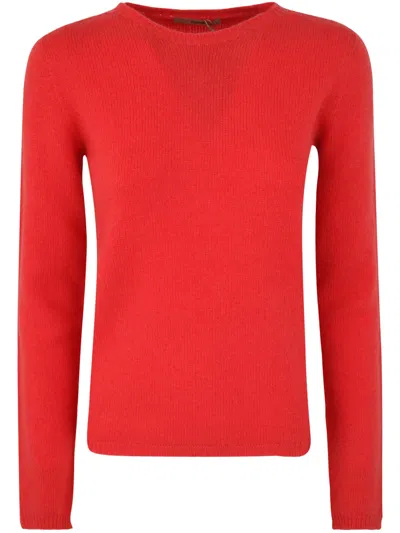 Nuur Crew Neck Sweater In Red