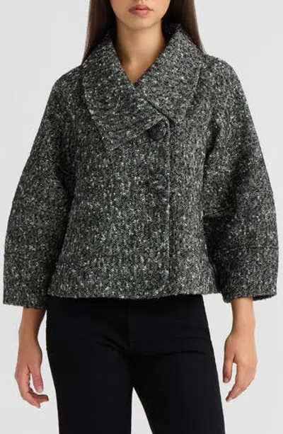 Nvlt Oversized Herringbone Jacket In Black