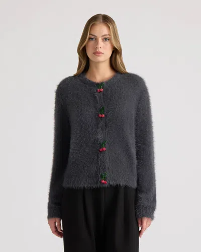 Nvlt Women's Cherry Front Cardigan In Grey