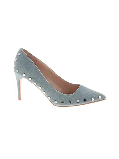 Pre-owned Ny & C Heels In Teal