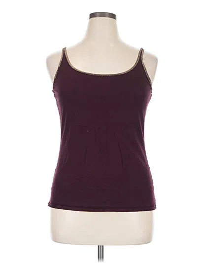 Pre-owned Ny & C Tank Top Burgundy Halter Neckline Tops